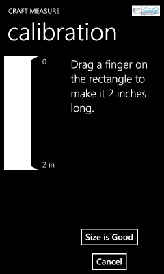Image showing the calibration page