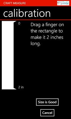 Image showing length calibration