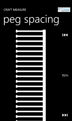 Image showing the page for measuring the spacing of pegs
