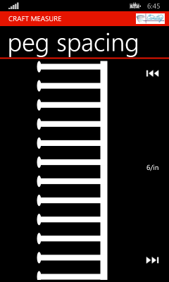 Image showing the page for measuring the spacing of pegs