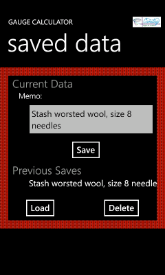 Image showing the saved data page after clicking save