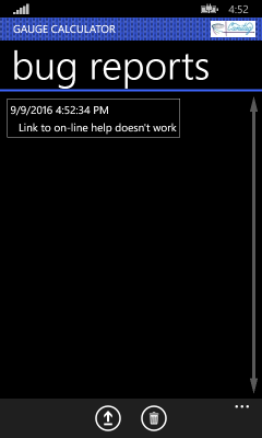 Image showing the page listing pending bug reports