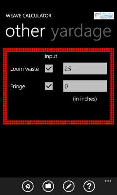 Image showing the pane with other contributors to warp length