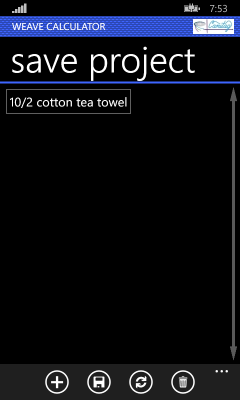 Image showing the saved data page