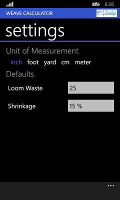 Image showing the settings page
